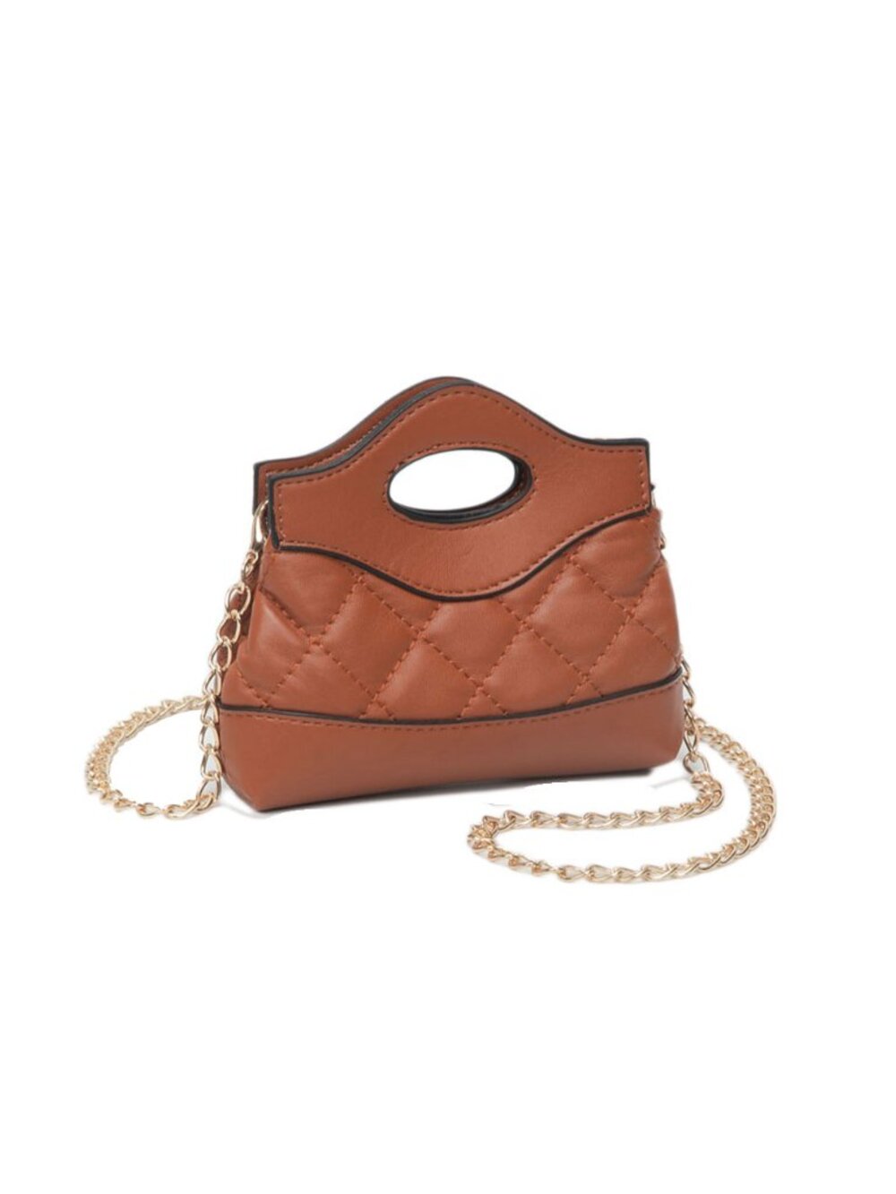 Tigerstars Tan Mini Quilted Crossbody Bag